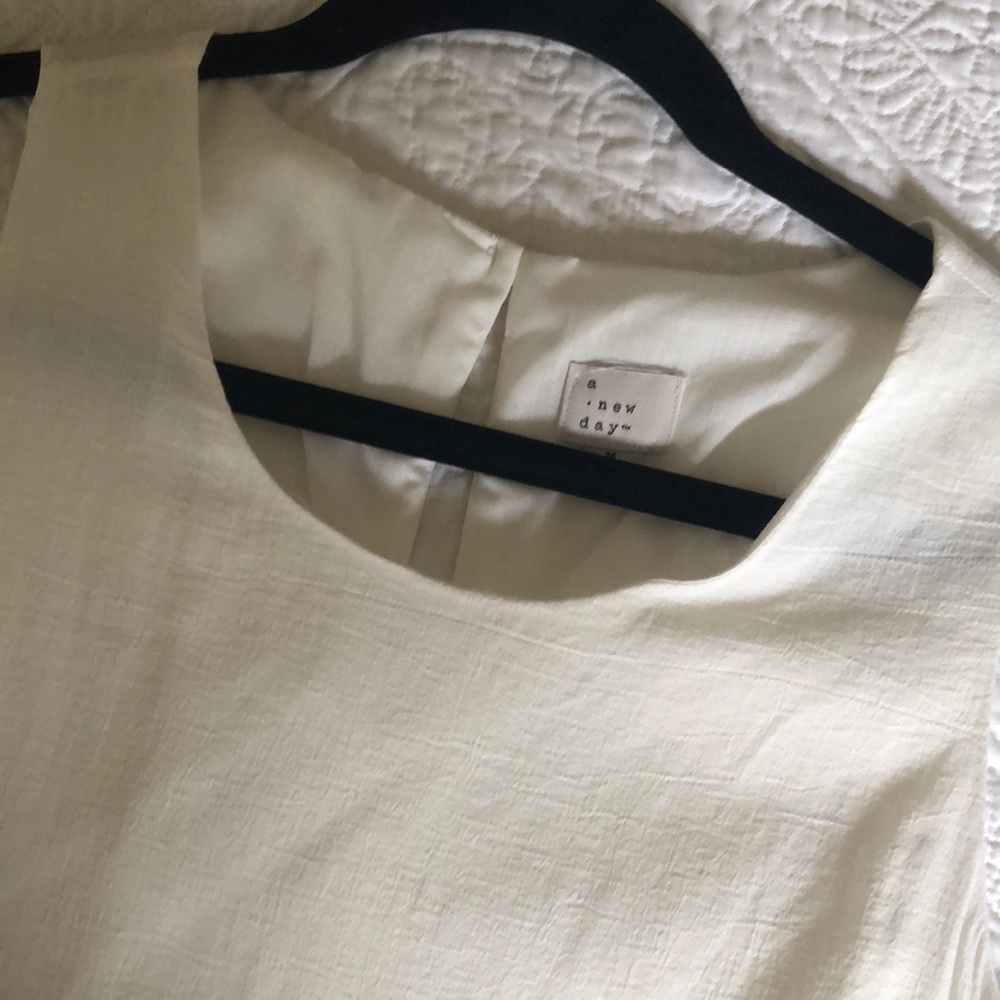 Ivory tiered midi dress